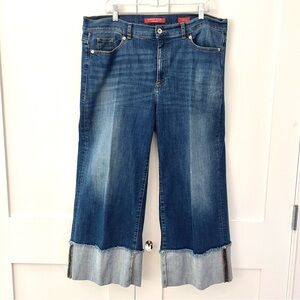 Wide Leg, Deep Cuff Denim from Marina Rinaldi